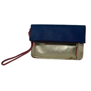 Alberta Di Canio Lamina Pochette Foldover Wristlet Clutch. Vintage.